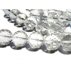 cristal de roche perles facettées