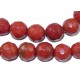perles de jaspe rouge pierre facettée