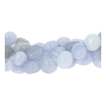 calcédoine bleue perles nuggets