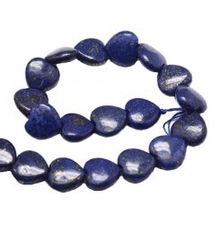 perles coeurs de lapis lazuli