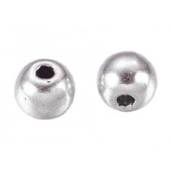 perles 4mm métal argenté