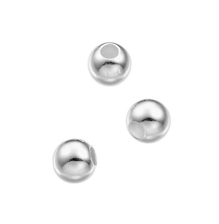 perles rondes en argent