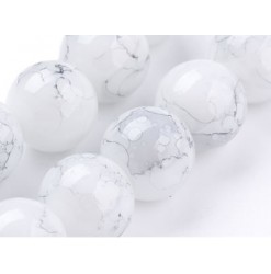 perles effilage en verre gris