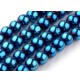 perles verre electroplated bleu