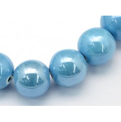 perles en porcelaine turquoise