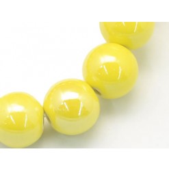 perle jaune en porcelaine
