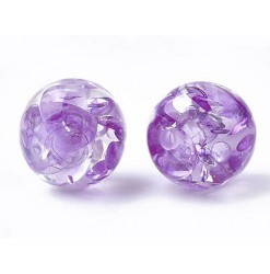 perle violette en résine