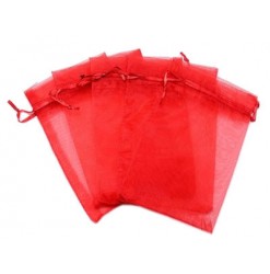sacs ou pochettes organza rouge