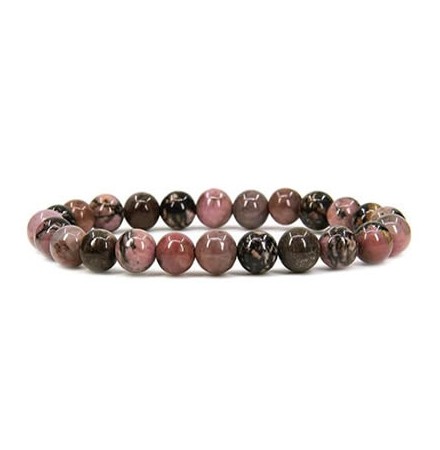 bracelet perles de rhodonite