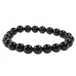 bracelet perles agate noire
