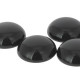 agate noire pierre cabochon