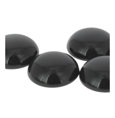 agate noire pierre cabochon