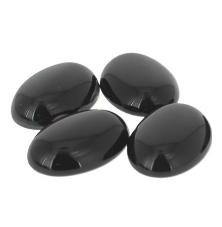 cabochons pierre agate noire