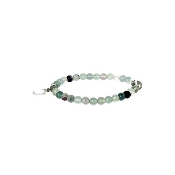 bracelet perles et coeur fluorine