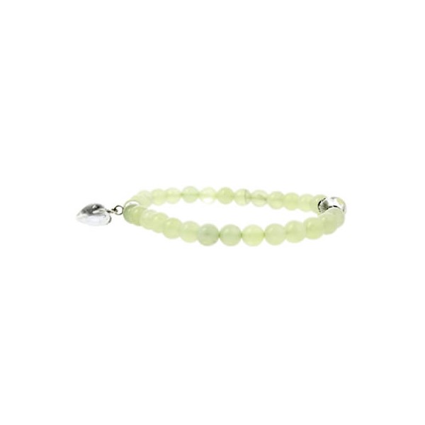 bracelet perles et coeur jade de chine