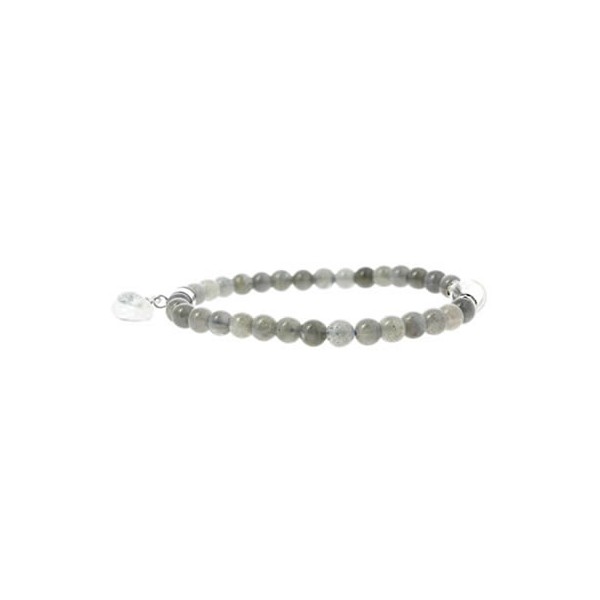 bracelet perles et coeur labradorite