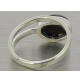 bague cabochon agate noire sur argent