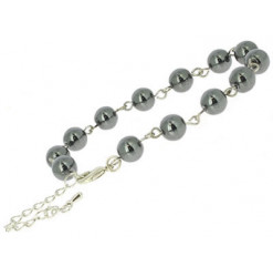 bracelet perles pierre hématite