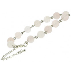 quartz rose bracelet perles de pierre