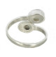 bague cabochon labradorite sur argent