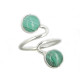 malachite bague cabochon argent