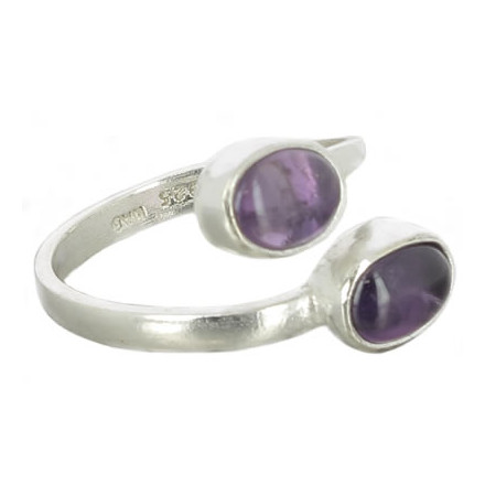 améthyste bague argent