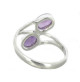 améthyste bague argent dual