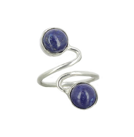 bague lapis lazuli sur argent