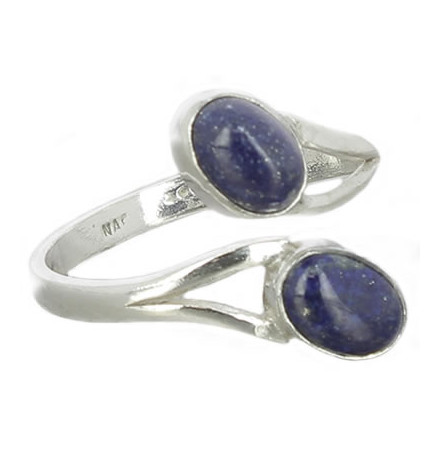 bague argent lapis lazuli