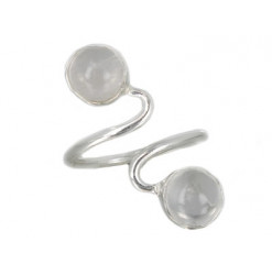 bague quartz rose et argent