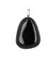 pendentif obsidienne noire pierre roulée