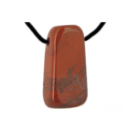 pendentif jaspe rouge pierre roulée