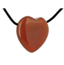 cornaline pendentif coeur