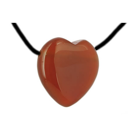 cornaline pendentif coeur