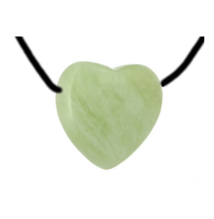 pendentif jade de chine coeur percé