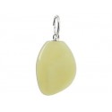 pendentif pierre roulée opale jaune