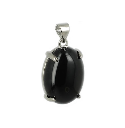 obsidienne noire pendentif trendy