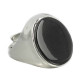 bague chevalière agate noire argent
