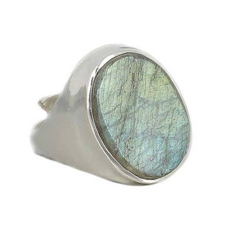 bague argent labradorite