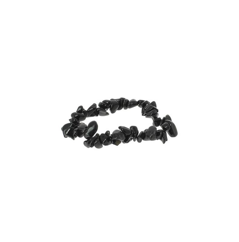 bracelet chips agate noire