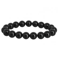 bracelet agate noire perles