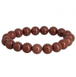 bracelet perles jaspe rouge