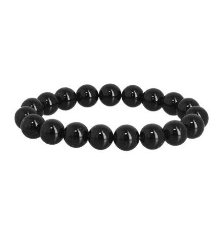 obsidienne noire bracelet perles 10mm