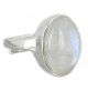 bague cabochon pierre de lune et argent