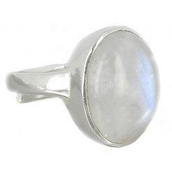 bague cabochon pierre de lune et argent