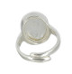 pierre de lune bague argent