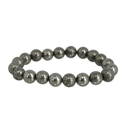 bracelet perles pyrite