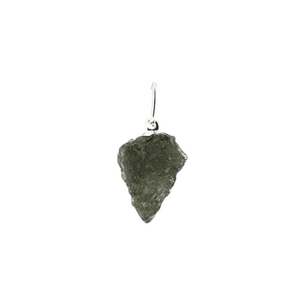 pendentif pierre brute moldavite