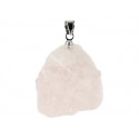 pendentif pierre brute quartz rose