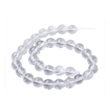 cristal de roche fil de perles